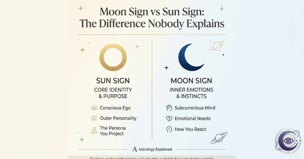 Difference Between Moon Sign and Sun Sign: 12 Shadows