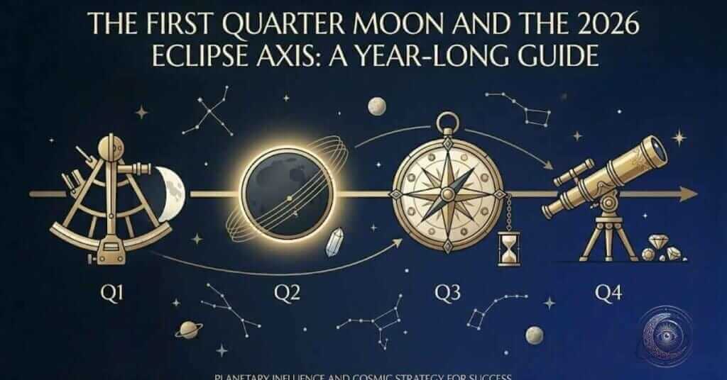 The First Quarter Moon and the 2026 Eclipse Axis: A Year-Long Guide