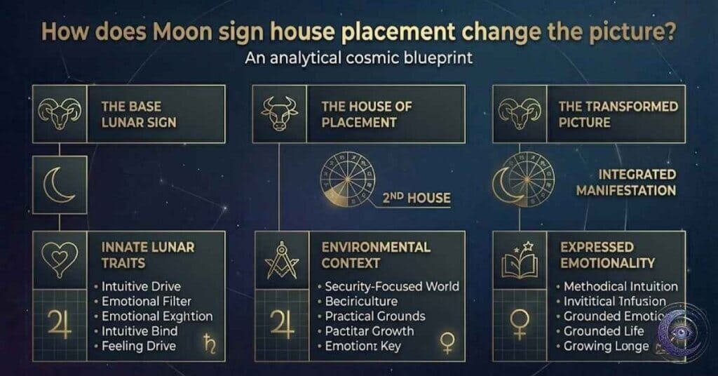 How does Moon sign house placement change the picture?
