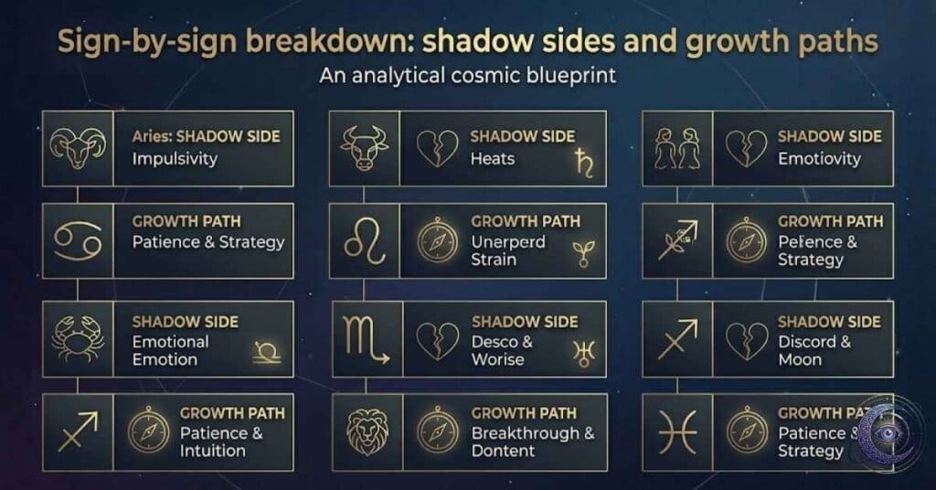 Sign-by-sign breakdown: shadow sides and growth paths