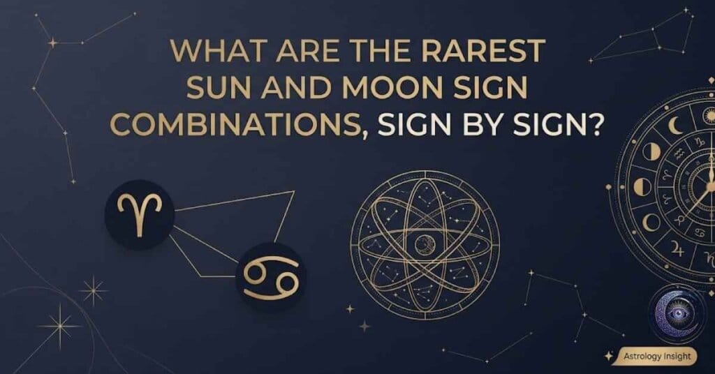 What are the rarest sun and moon sign combinations, sign by sign?