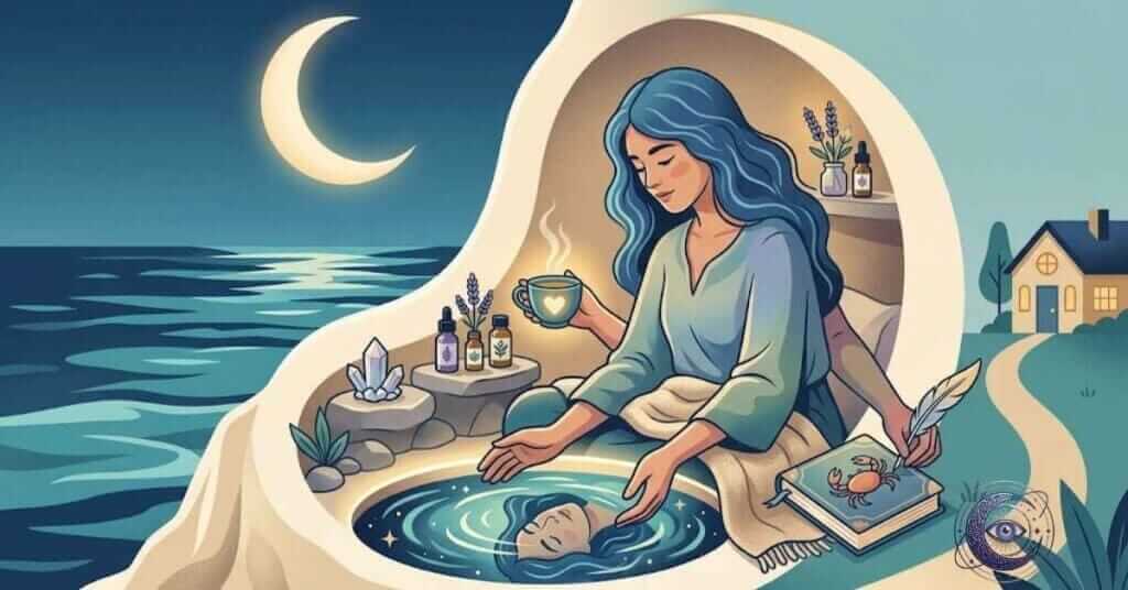What self-care practices actually help a cancer moon mother?