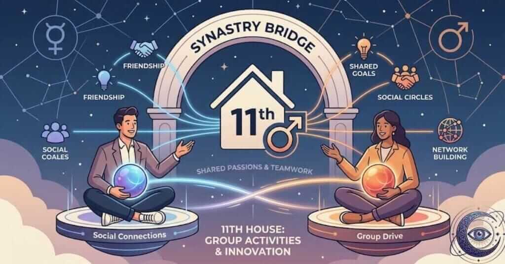   What does Mars in 11th house synastry mean?
