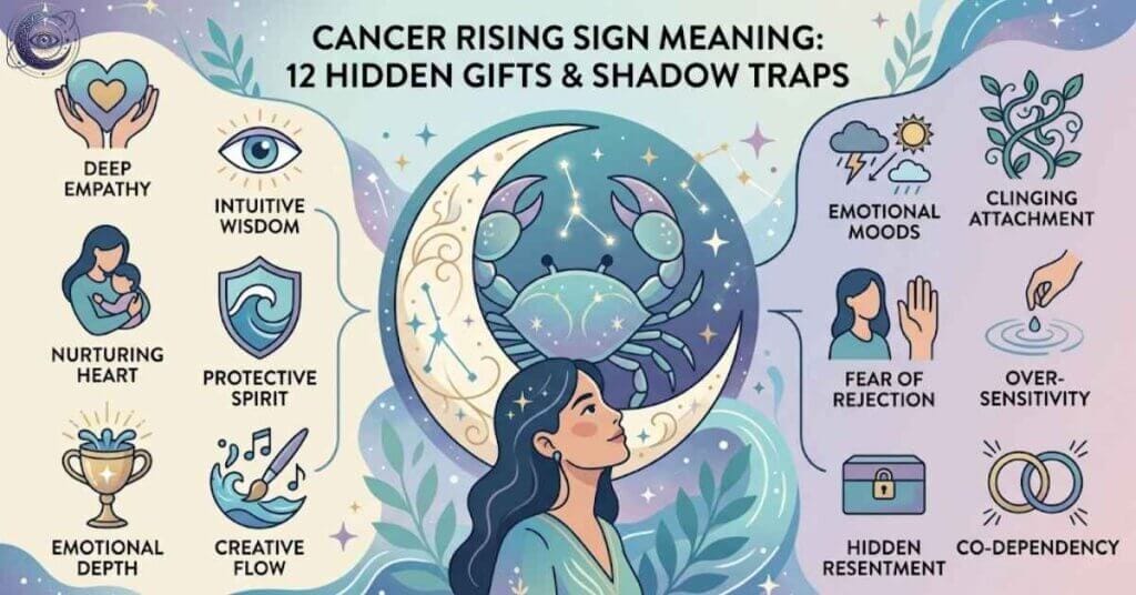 Cancer Rising Sign Meaning: 12 Hidden Gifts & Shadow Traps